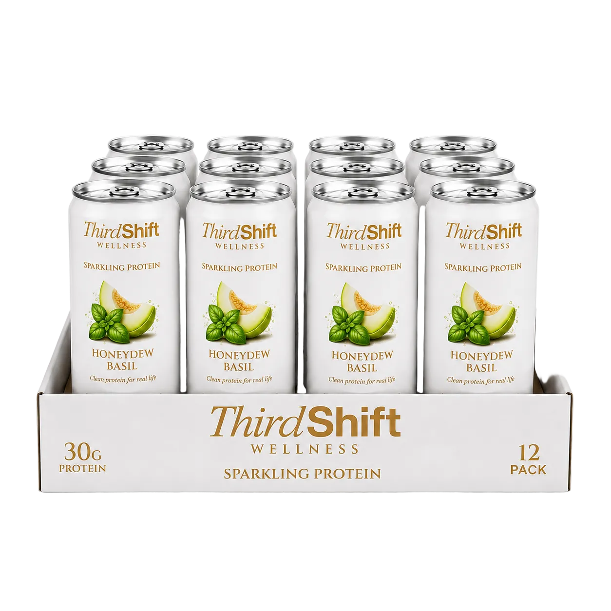 12 Pack HoneyDew Basil Sparkling Protein