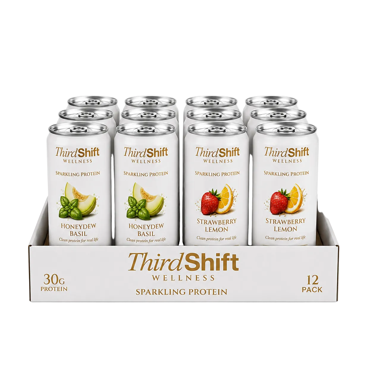 12 Pack Variety Pack Strawberry Lemon and Honeydew Basil