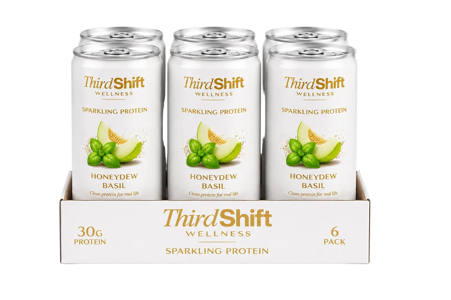 HoneyDew Basil Sparkling Protein 6- Pack