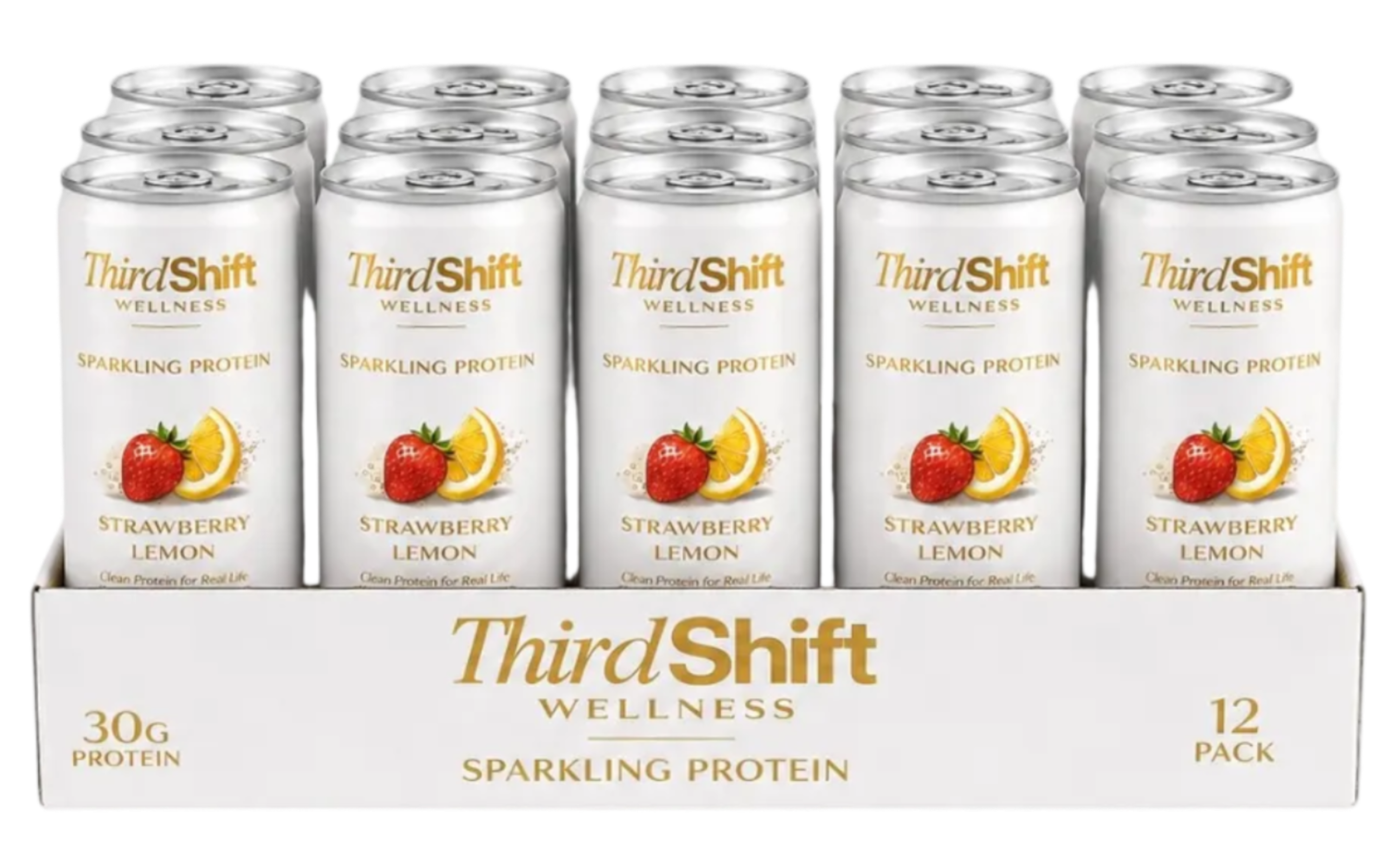 12 Pack Strawberry Lemon Sparkling Protein 30G